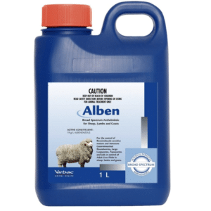 Alben broad spectrum anthelmintic for sheep, lambs and goats