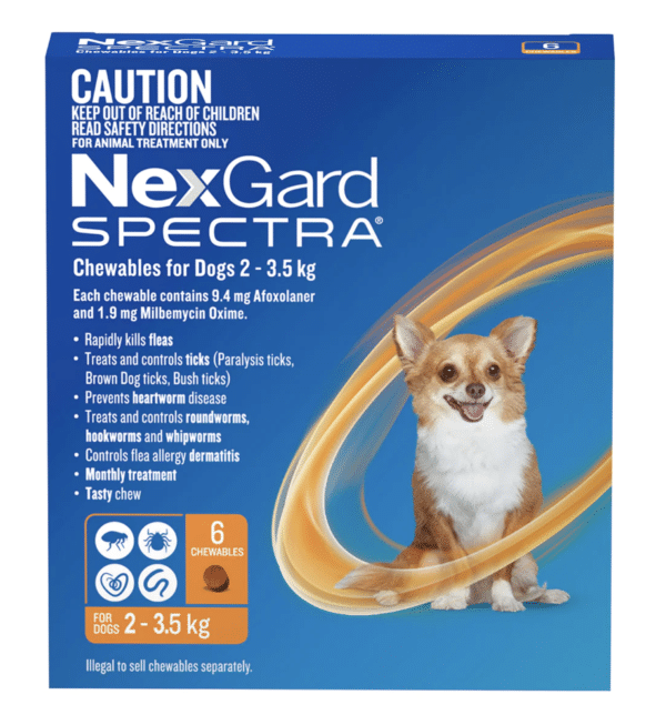 Nexgard spectra for dogs 2 to 3. 5kg 6