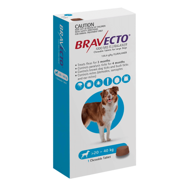 Bravecto chew 20kg to 40kg