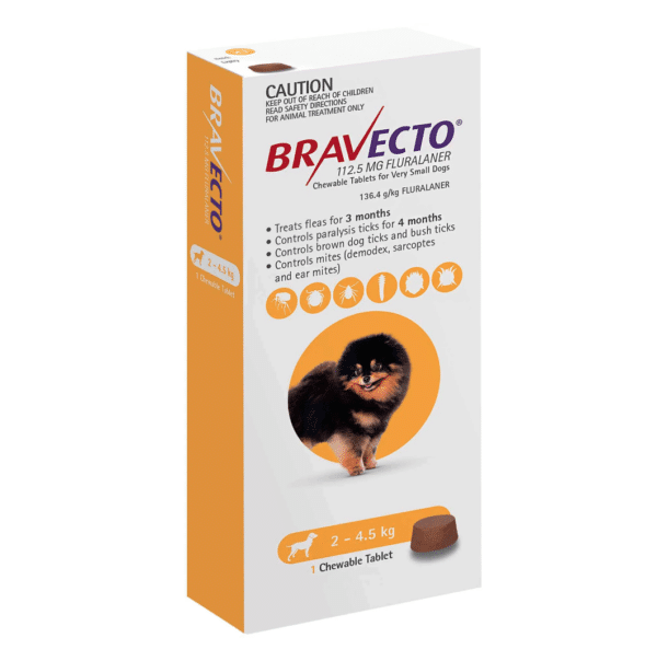 Bravecto chew 2kg to 4. 5kg