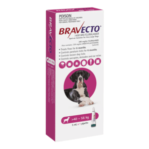 Bravecto Spot On for Dogs 40kg 56kg Pink