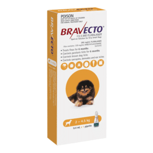 Bravecto Spot on for Dogs 2kg 4.5kg Yellow