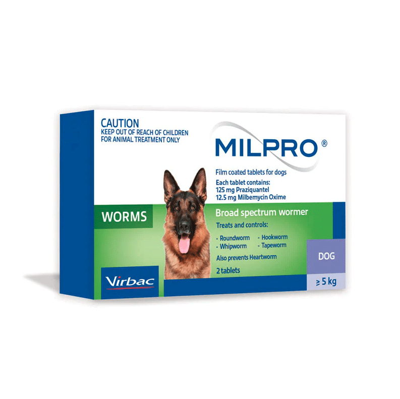 Milpro Broad Spectrum Wormer For Dogs >5kg | N & W Livestock