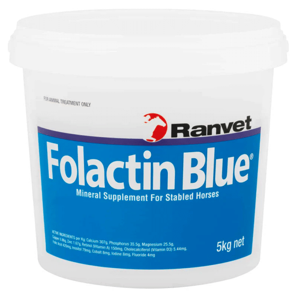 Folactin blue mineral supplement for horses