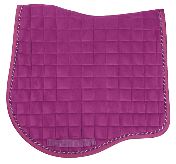 Corduroy dressage saddlecloth wine