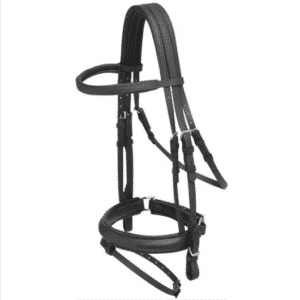 Dressage bridle head black full size