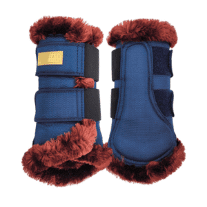 Estate fleece dressage boot navyburgandy