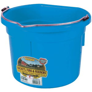 Feed bucket flat back blue