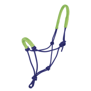 Knotted halter with padded nose green