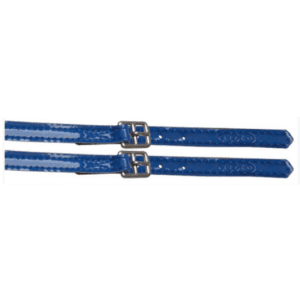 Patent stirrup straps blue