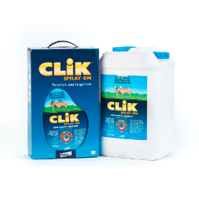 Clik spray on sheep blowfly treatment range