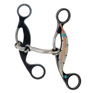 Feather collection smooth snaffle gag bit