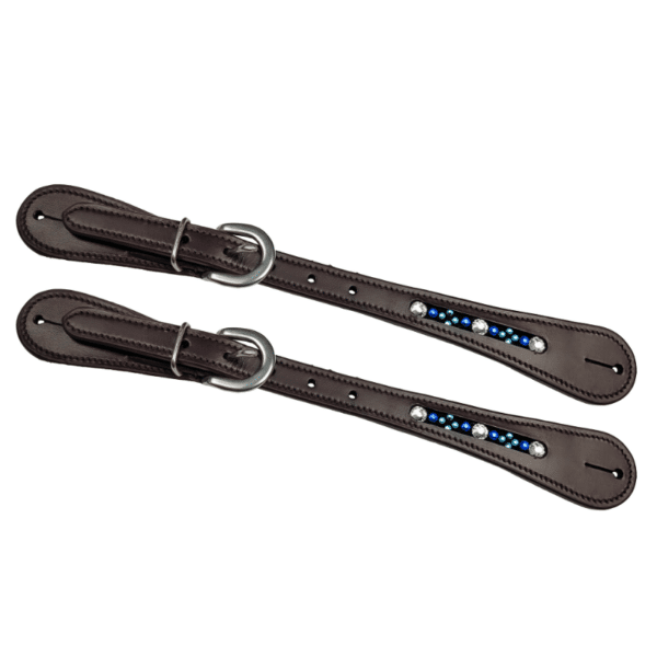 Oregon bling western spur straps blue