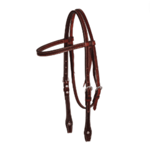 Rosewood spider stamp browband headstall