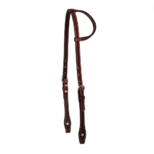 Rosewood spider stamp single ear headstall