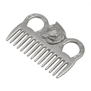 Aluminium mane comb horse head