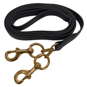 Brass double clip lead black