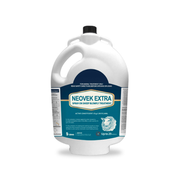Neovek extra spray on sheep blowfly treatment 5l