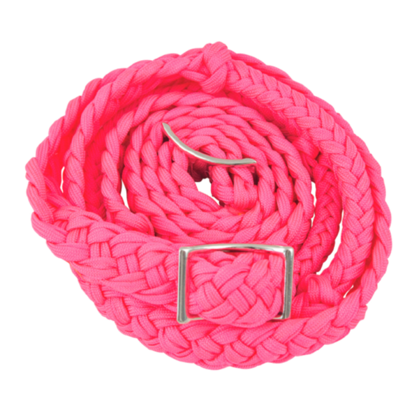 Braided Barrel Reins Pink