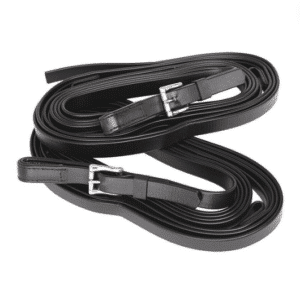 Plain 4 Loop Reins Black