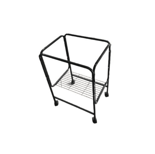 Black Trolley Cage Stand On Wheels Suits 45cm Cages