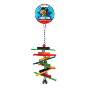 Cheeky Bird Spiral Sticks with Bell Small