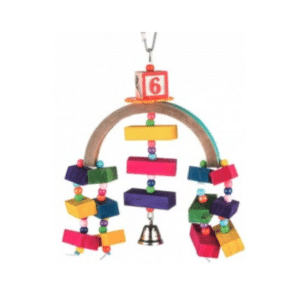 Hanging Wood Blocks Curve Top 20cm