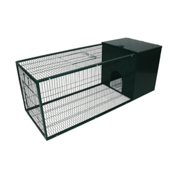 Metal green rabbit hutch 118cm